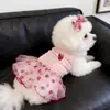 Saia de Gaze para Pet Vestido Fino de Verão para Cães Pequenos como Poodle, Teddy, Bichon, Yorkshire Terrier, e Gatos