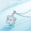 Collar colgante de diamantes en forma de corazón inteligente nuevo japonés y coreano TikTok Mismo Amor colgante chapado en platino cadena clavicular joyería