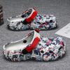 Zapatos de Cueva Camuflados para Hombre Verano Exterior Playa Sandalias Ropa Exterior Doble Propósito Antideslizantes Resistentes al Desgaste Suela Suave Zapatillas de Punta Cerrada