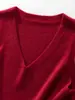 Colete de Cashmere Liso Feminino Gola V de Primeira Linha Sem Mangas Base Solto Casual Tricô de Cashmere Puro