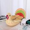 Cesto de Armazenamento Artesanato Imitação Rattan Cesto de Pão Ornamentos Feitos à Mão Cesto de Armazenamento de Animais Simulados