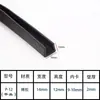 Tira de borda de borracha em forma de U para proteção de borda de chapa de aço de armários e racks, tira de vedação com inserto de vidro anti-risco e anti-colisão para chapa metálica