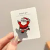 Broche de Reno de Santa Claus Navideño Insignia Metálica Linda Japonesa Pin Botón de Ropa de Dibujos Animados Accesorios Adorno de Regalo