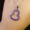 Venta al por mayor de fábrica Popular Colgante de Tanzanita Natural Plata S925 Incrustado Piedra Principal 3*4 Joyería de Lujo Venta Directa de Fábrica