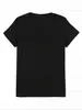 Camiseta Elegante de 50º Aniversário com Estampa de Lábios - Blusa Casual de Gola Redonda com Manga Curta para Mulheres e Verão