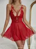 Nueva ropa interior sexy europea y americana de encaje, pijamas sexys delgados de dos piezas, camisón con tirantes, fabricantes al por mayor para mujer adulta