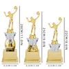 Trofeo de voleibol personalizado, voleibol, fútbol, competición deportiva infantil, trofeo creativo de plástico dorado grabado.