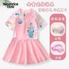 Traje de baño infantil 2024 Nuevo Elsa Princesa Secado Rápido Niñas Elsa Una Pieza Más Pantalones de Seguridad Traje de Baño Traje de Baño