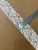60 Estilos Populares de Adorno de Encaje Elástico en Stock, Negro, Blanco Natural, Blanqueado, Ancho 4-10cm