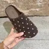Encuentro de Temporada Zapatos Birkenstock de Suela Gruesa de Lunares Zuecos Medios de Punta Cerrada para Mujer Otoño 2026 Calzado de Exterior Slip-On Mules Versátiles