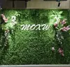 Pared Vegetal de Simulación Pared de Plantas Verdes Pared de Flores Pared de Fondo de Plantas Verdes Decoración de Cabecera de Puerta Flores Artificiales Césped de Plástico Decoración de Pared Paquete