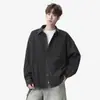 Camisa masculina, nova coleção outono 2026, camisa jeans de manga comprida, camisa jeans masculina de manga comprida, corte solto, estilo Hong Kong