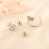 S925 Little Swan parafuso torção brincos feminino incrustado zircão design doce moda elegante senhora simples all-match orelha