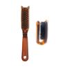 Peine Plegable Ámbar Cerdas de Cerdo Antiestático Sin Cuero Cabelludo Peine para el Cabello Compacto Portátil para Viaje