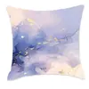 Funda de almohada de mármol morado de ensueño transfronteriza, funda de almohada de cintura para sofá, decoración de dormitorio y oficina en casa