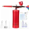 Dispositivo de Injeção de Oxigênio Hidratante de Beleza Elétrico, Aerógrafo para Esmalte, Pistola de Spray para Gradiente de Nail Art, Pistola de Spray para Confeitaria, Caneta de Spray Colorida para Miniaturas
