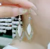 Brincos geométricos de opala de alta qualidade elegantes alta qualidade elegante celebridade da internet japonesa e coreana brincos de encaixe de diamante versáteis brincos emagrecimento