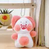 Lindo Bufanda Azul Marino Pato Peluche Colgante Llavero Decoración para Bolso de Pareja Muñeca Juguete Pequeño Juguete de Peluche