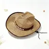 Sombrero de paja de cincha con letras huecas transpirables, estilo nuevo, para hombre, sombrero de ala ancha para protección solar para senderismo y viajes al aire libre en verano, para mujer