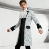 Novo Casaco Unissex em Estoque Estilo Europeu e Americano com Jaqueta Estampada da Moda, Uniforme Steampunk Retrô com Gola Alta Roupas de Performance
