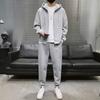 Chaolun Cloth Cross-border Sweatsuit Terno esportivo masculino Calça curta de manga comprida Cardigan Jaqueta com capuz Roupa casual