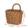 Cesta de Almacenamiento de Jengibre y Ajo de Rattan Imitación Cesta Colgante de Pared Vintage Cesta Pequeña Portátil para Flores Utensilios de Cocina Cesta Colgante Pared