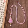 Nuevo colgante de collar de brocado Song tradicional con mariposa y loto estilo chino, producto terminado DIY, amuleto para bolsa, broche para cheongsam, accesorio de cadena para suéter