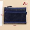 Hanju 505-2-A5 Bolsa de Documentos de Malla Transparente de Doble Capa Bolsa de Cosméticos de Alto Valor Bolsa de Almacenamiento para Documentos, Exámenes y Libros de Texto