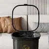 Cubo de basura de plástico engrosado con anillo de presión sin tapa de alta apariencia para cocina, sala de estar, baño, contenedor de almacenamiento de basura
