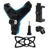 Adecuado para soporte de casco de motocicleta, cámara deportiva, equipo de conducción, casco, mentón, soporte para teléfono móvil, juego de 4 piezas