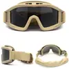 Gafas Tácticas para Exteriores, Gafas de Ciclismo, Gafas Tácticas a Prueba de Viento para Motocicleta en Exteriores, Paquete Individual, Suministro Transfronterizo