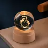 Madera Maciza Bola de Cristal Giratoria Luz de Noche Cielo Estrellado Adorno de Escritorio Creativo Artesanía Temporada de Graduación Regalo Personalizado