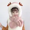 Gorro de orejeras de pingüino de dibujos animados para niños, gorro de felpa de invierno con orejas móviles, gorro cálido unisex para niños con forro de polar