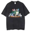 Balatro Juego Tarjeta Payaso Accesorios Harajuku Camisa Lavada Camiseta Retro Harajuku Divertido Streetwear Manga Corta