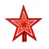 Decoración para la punta del árbol de Navidad estrella roja para la punta del árbol pentagrama dorado decoración de Navidad estrella plana de cinco puntas 10CM 15CM 20CM
