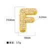 Xi Yin Transfronterizo Europa y América ins Moda Personalidad Hip Hop Colgante Perforado Cobre Microincrustado Circonita Colgante de Cobre de 26 Letras