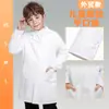 Jalecos Brancos Infantis de Manga Longa Atacado, Uniformes para Experimentos Científicos para Alunos do Ensino Fundamental, Jalecos de Doutor para Brincadeiras de Papel no Jardim de Infância OEM