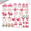 Acessórios para Joias DIY Liga Esmaltada Série Dia dos Namorados Buquê de Corações Pingentes Pulseiras Colares Chaveiros Charms