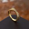 Joyería de Mano Transfronteriza de Ebay Diseño Personalizado en Forma de Cruz Europea y Americana Anillos para Hombres y Mujeres con Formas Geométricas Pavimentados con Circonita