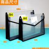 Bolsa Transparente A4 de Grande Capacidade Bolsa com Botão Bolsa para Documentos Bolsa Classificadora de Provas de Aluno Bolsa para Reforço Bolsa de Armazenamento de Informações