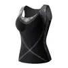 Ropa Exterior Nueva de Otoño e Invierno Engrosada con Calefacción y Moldeado Abdominal con Almohadilla en el Pecho Camiseta Interior Antibacteriana 7A Chaleco Térmico para Mujer
