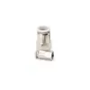 Conector neumático de suministro niquelado de cobre, conector rápido blanco de boutique, conector rápido recto pasante de rosca interna PCF12-04