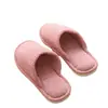 Zapatillas de Algodón para Piso de Madera en Casa Japonesa Temporadas de Primavera Otoño Invierno Hombres Mujeres Interiores Rayadas Silenciosas Antideslizantes Suela Suave Zapatos de Tela de Algodón