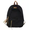 Mochila de Lona Retro de Comercio Exterior para Hombre de Gran Capacidad para Estudiantes de Secundaria Preparatoria Universidad Bolsa Escolar Mochila Casual Simple de Gama Alta