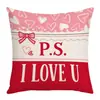Fundas de Almohada Serie Día de San Valentín Transfronterizo, Ambiente Festivo, Decoración del Hogar, Sofá, Sala de Estar, Cojines de Cama, Fundas de Almohada