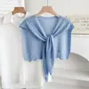 Protector de Hombro y Cuello para Habitación con Aire Acondicionado, Sensación de Seda Helada, Elegante Chal de Malla Hueca Versátil para Primavera y Verano