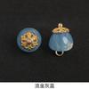 Botões de Fecho Cheongsam, Botões de Metal em Formato de Maçã de Jade Estilo Retrô, Acessórios Decorativos Estilo Chinês para Traje Tang