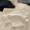 Calzones de algodón puro estilo francés para mujer con lindos lunares, ribete de encaje, tiro medio, entrepierna antibacteriana, ropa interior cómoda y transpirable para niñas
