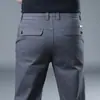 Calça Masculina de Algodão Puro de Alta Qualidade 2026 Nova Primavera/Verão Leve Business Elástica Reta Casual para Homens Respirável e Absorvente de Suor