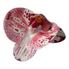 Flor de Falenopsis Individual Simulada 3D de Alta Gama PU Dorado Púrpura DIY Accesorios para Pared de Flores de una Sola Cabeza Material Floral Flor Artificial
